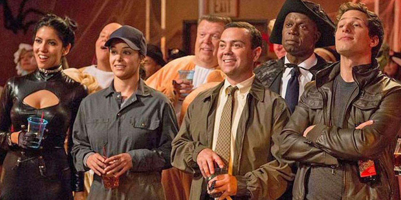 The cast of Brooklyn 99 in various costumes in the episode Halloween II