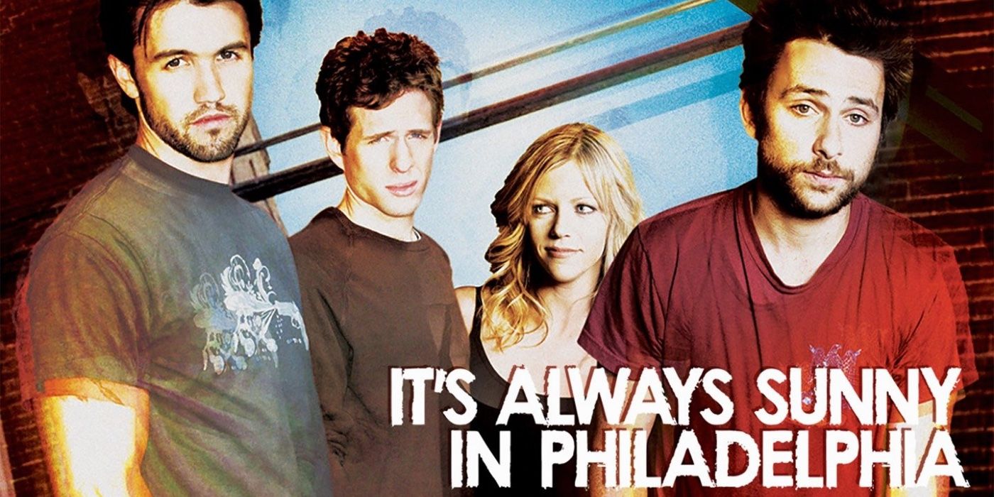 The cast of It&rsquo;s Always Sunny In Philadelphia staring at the camera in season 1