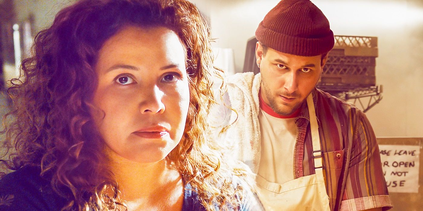 Justina Machado as Dolores and Alejandro Hernandez as Luis in The Horror of Dolores Roach