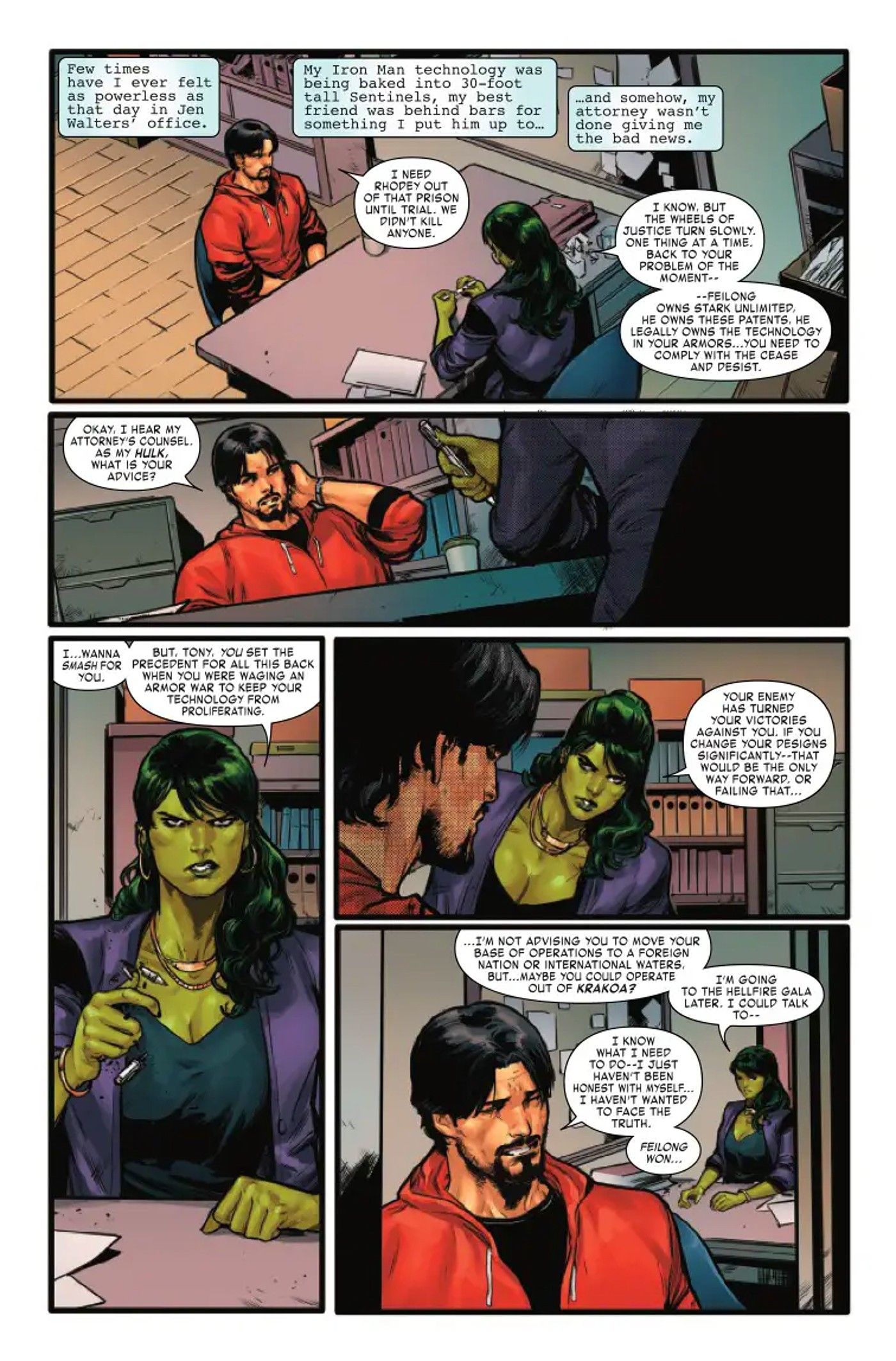 the invincible iron man 8 page 1 she-hulk