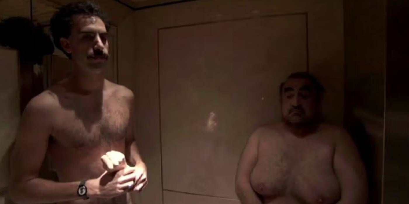 The naked hotel fight from Borat