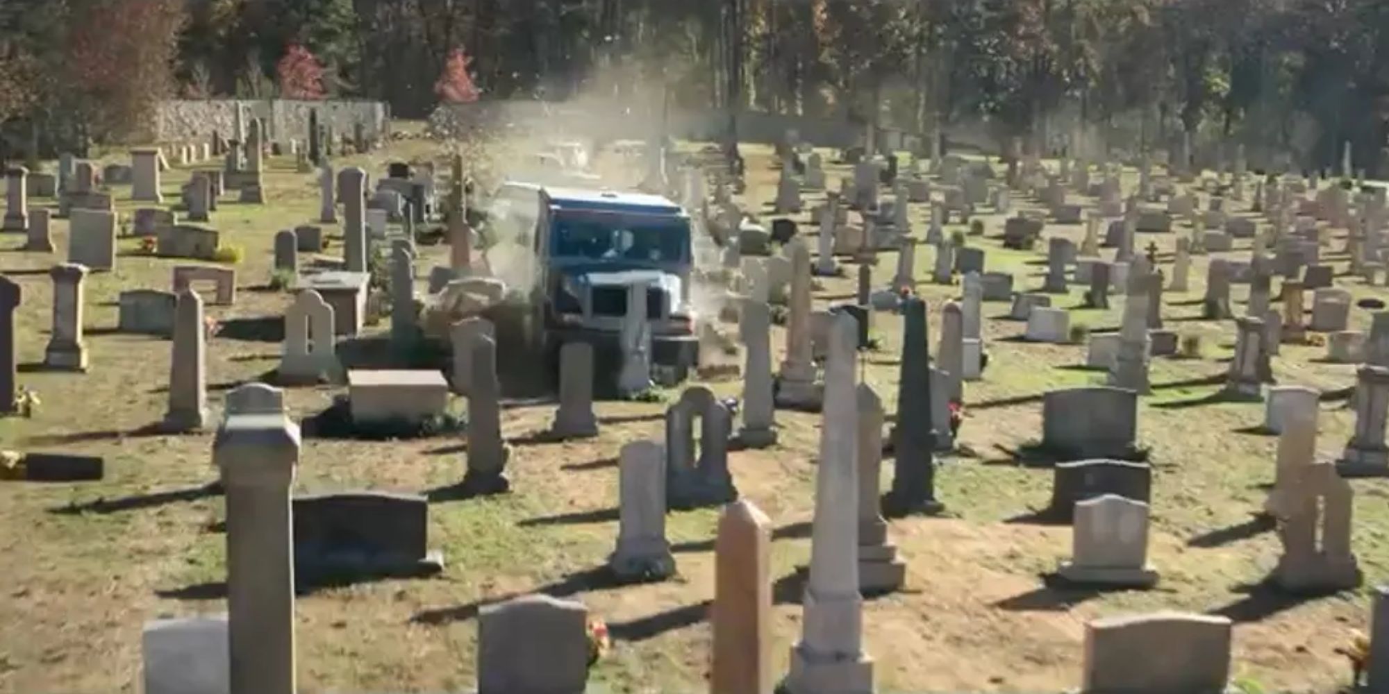 The graveyard scene in The Out-Laws