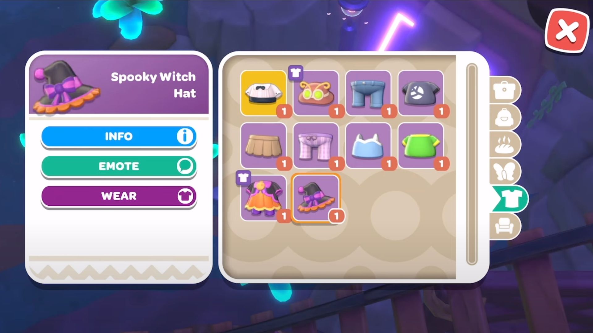 The Spooky Witch Hat in Hello Kitty Island Adventure