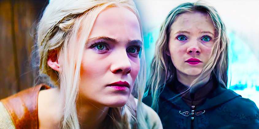 The Witcher Ciri in season 3 and season 1