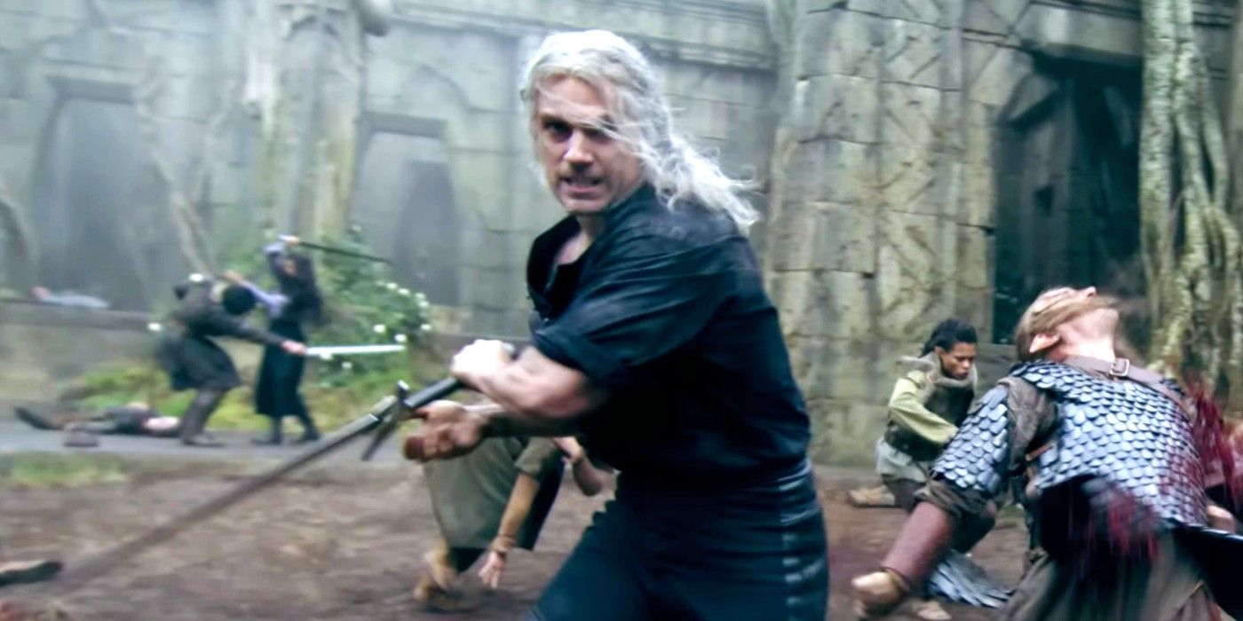 Geralt combatte nella terza stagione di The Witcher