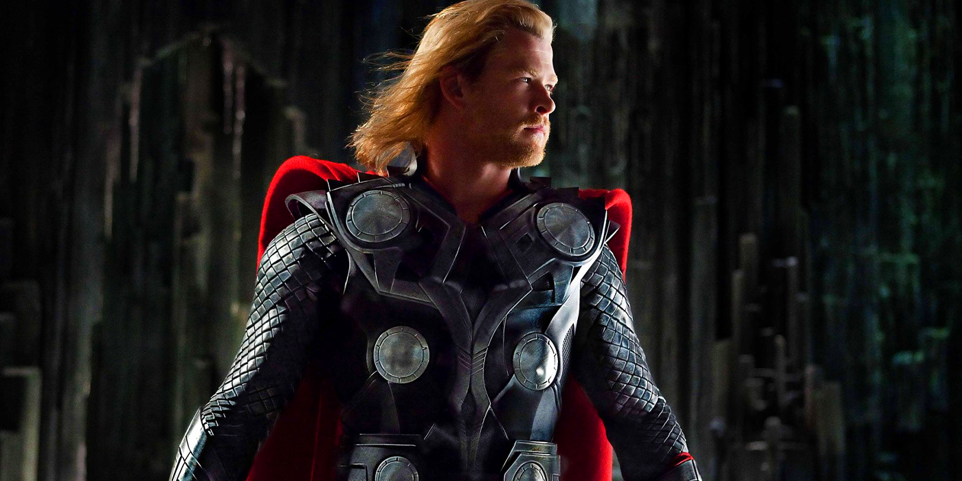 Thor in costume in 2011 Thor and 2012 The Avengers