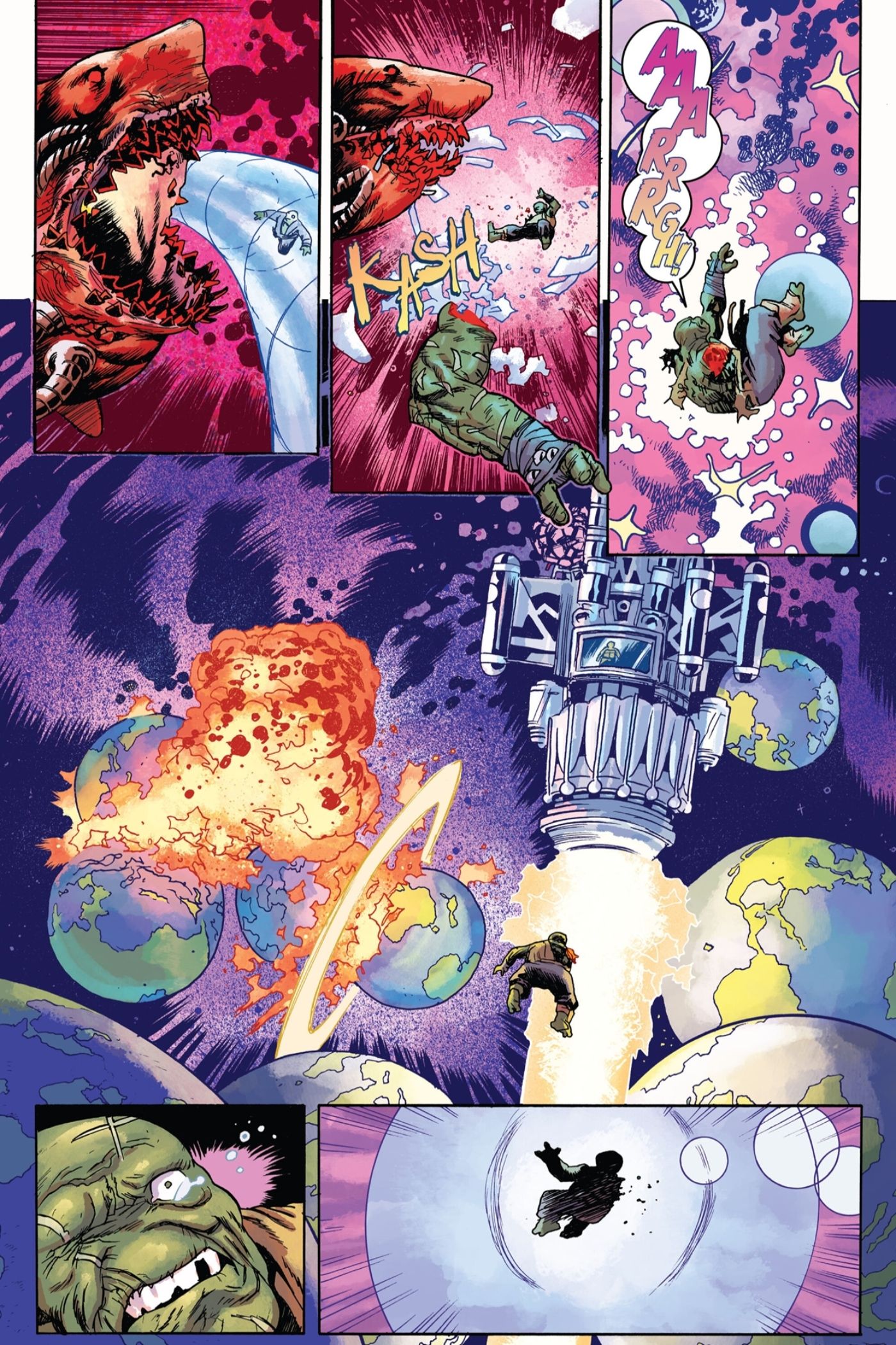 TMNT: Old Raph watching cosmic destruction.