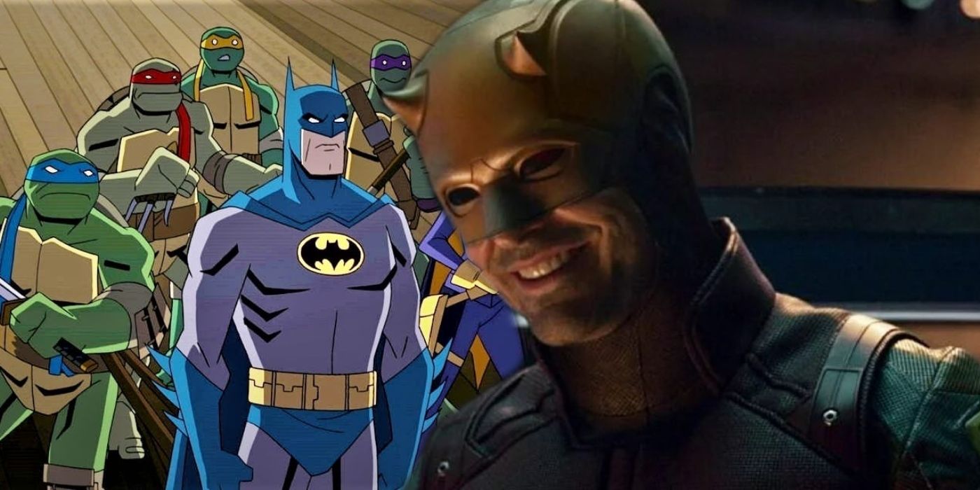 Batman and the TMNT with Daredevil.