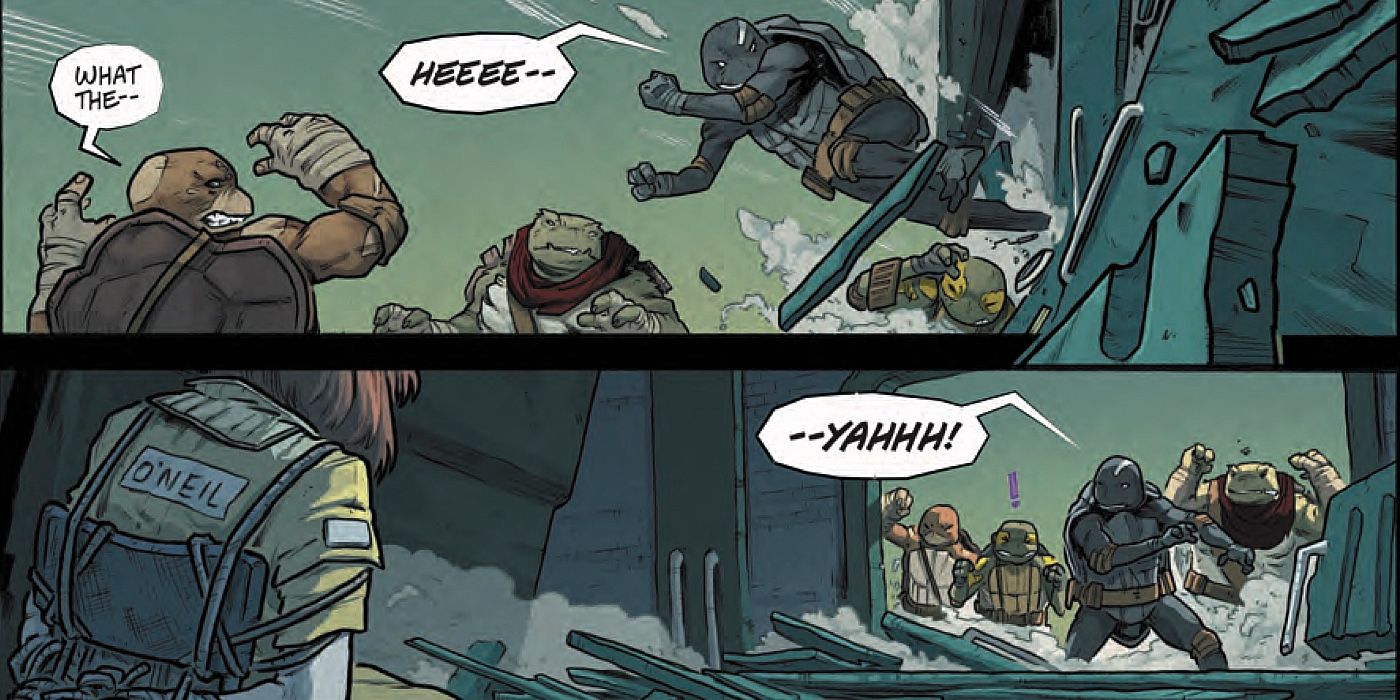 Uno kicks down a door while in camo mode