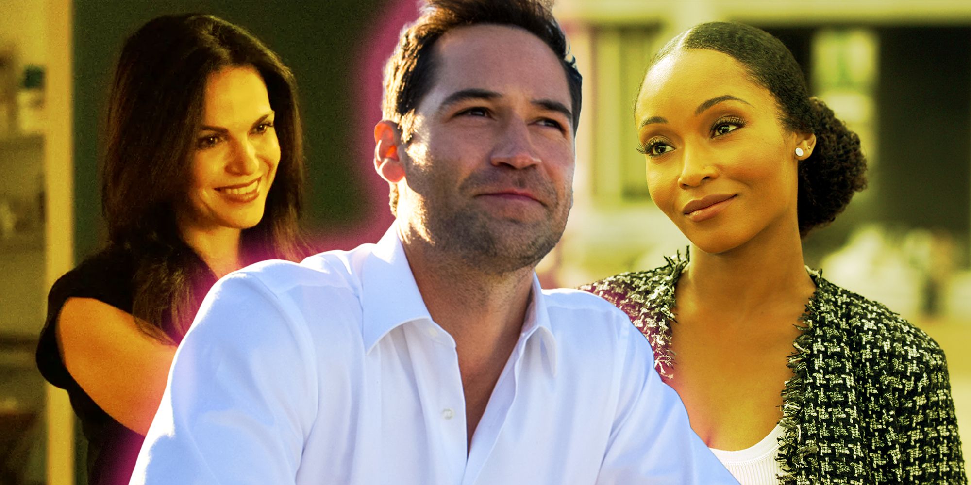 Collage of Lisa, Mickey, and Andrea in The Lincoln Lawyer season 2
