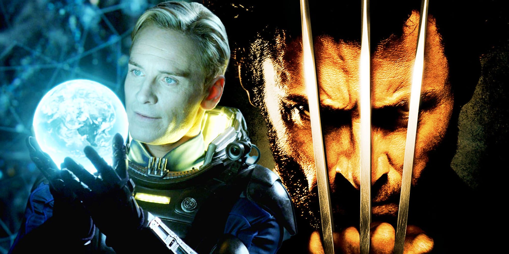 Blended image of Prometheus and X-Men Origins: Wolverine