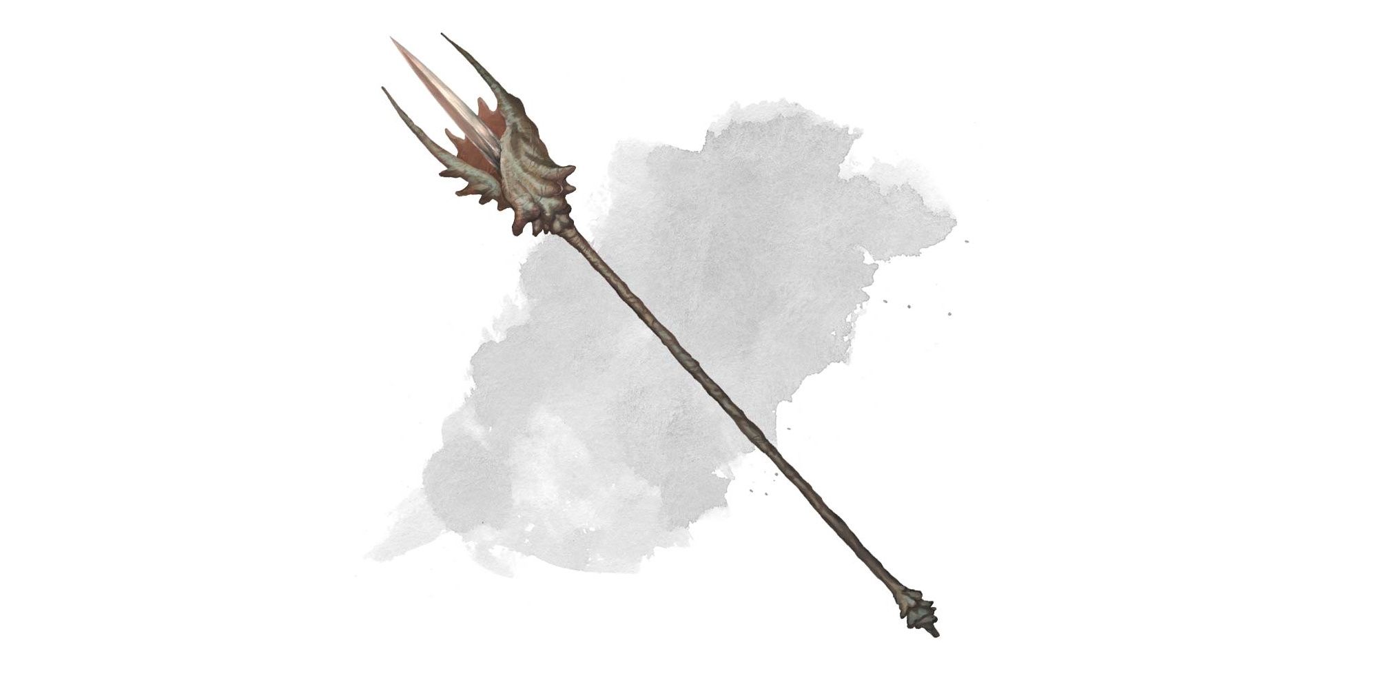 Artwork of a weapon of warning trident version for D&D