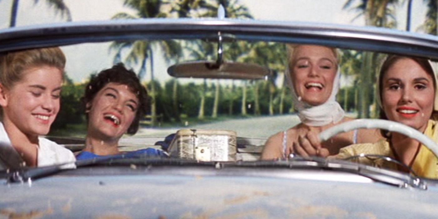 Four friends drive to Florida in Where the Boys Are