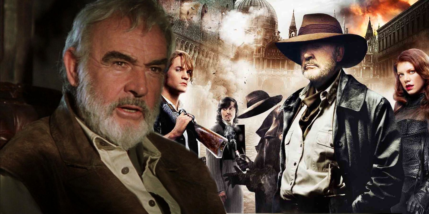 Sean Connery and the poster for League of Extraordinary Gentlemen