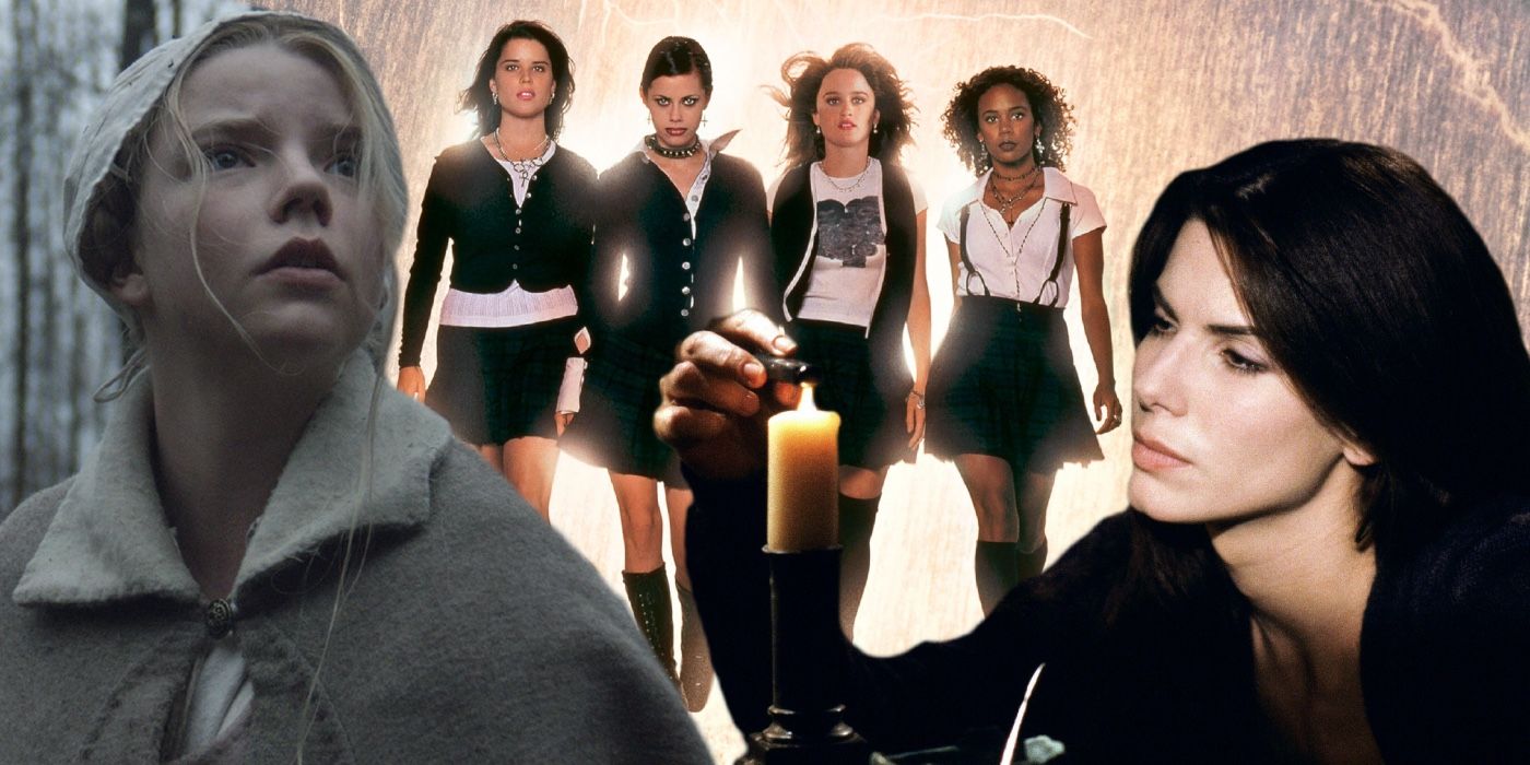 A composite image of The Witch, The Craft, and Practical Magic