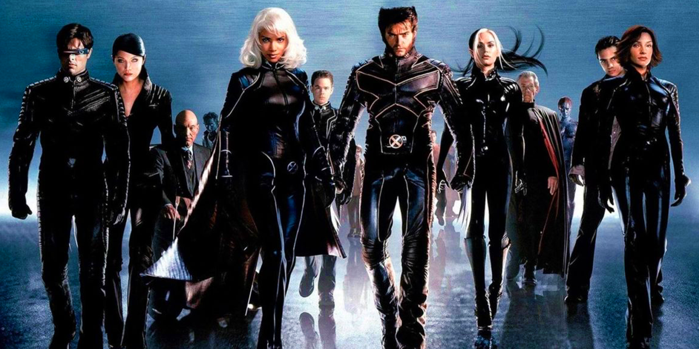 Wolverine with other X-Men in promo for X2 X-Men United