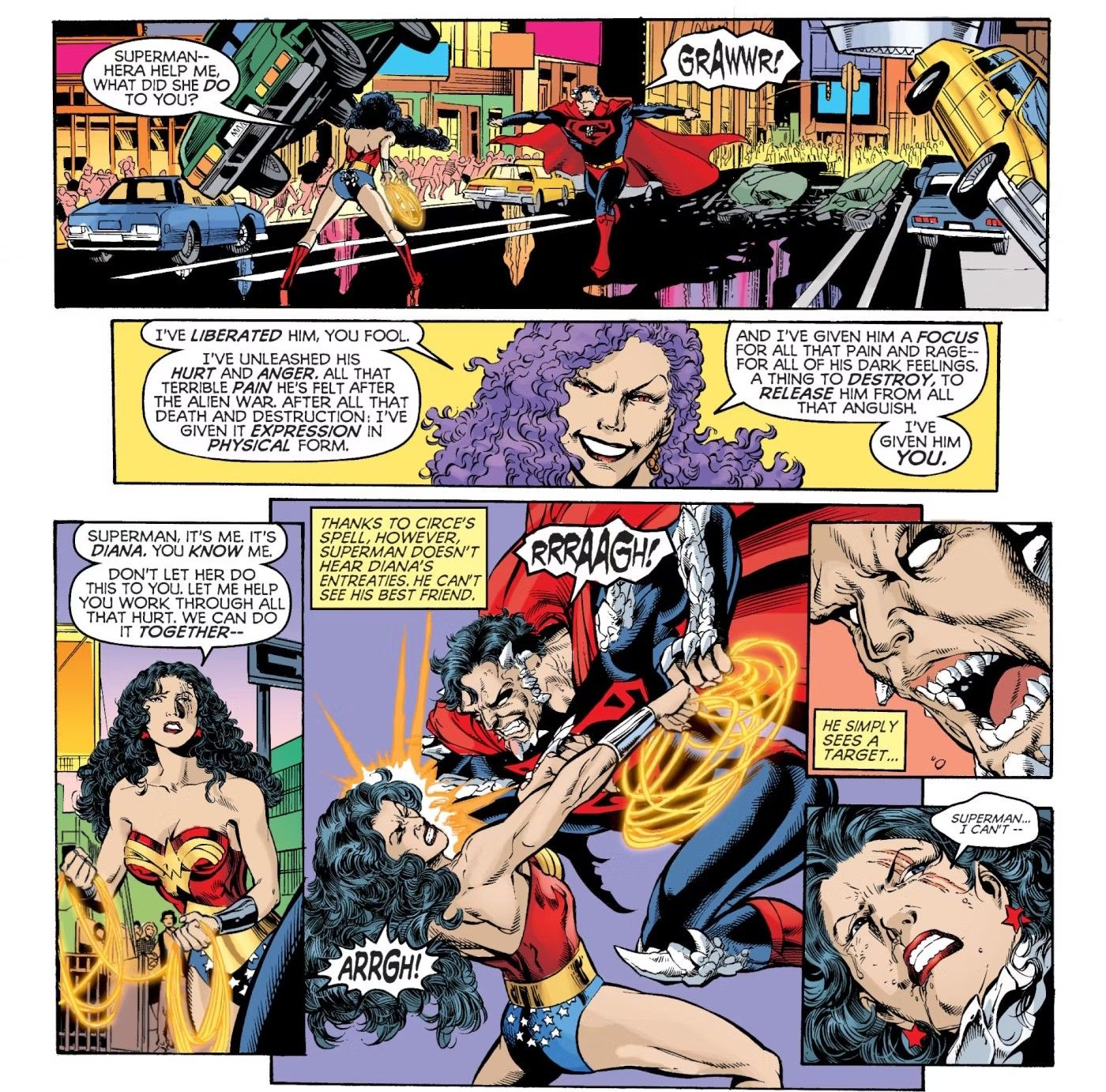 Wonder Woman&rsquo;s Enemy Circe Transforms Superman into a Monster