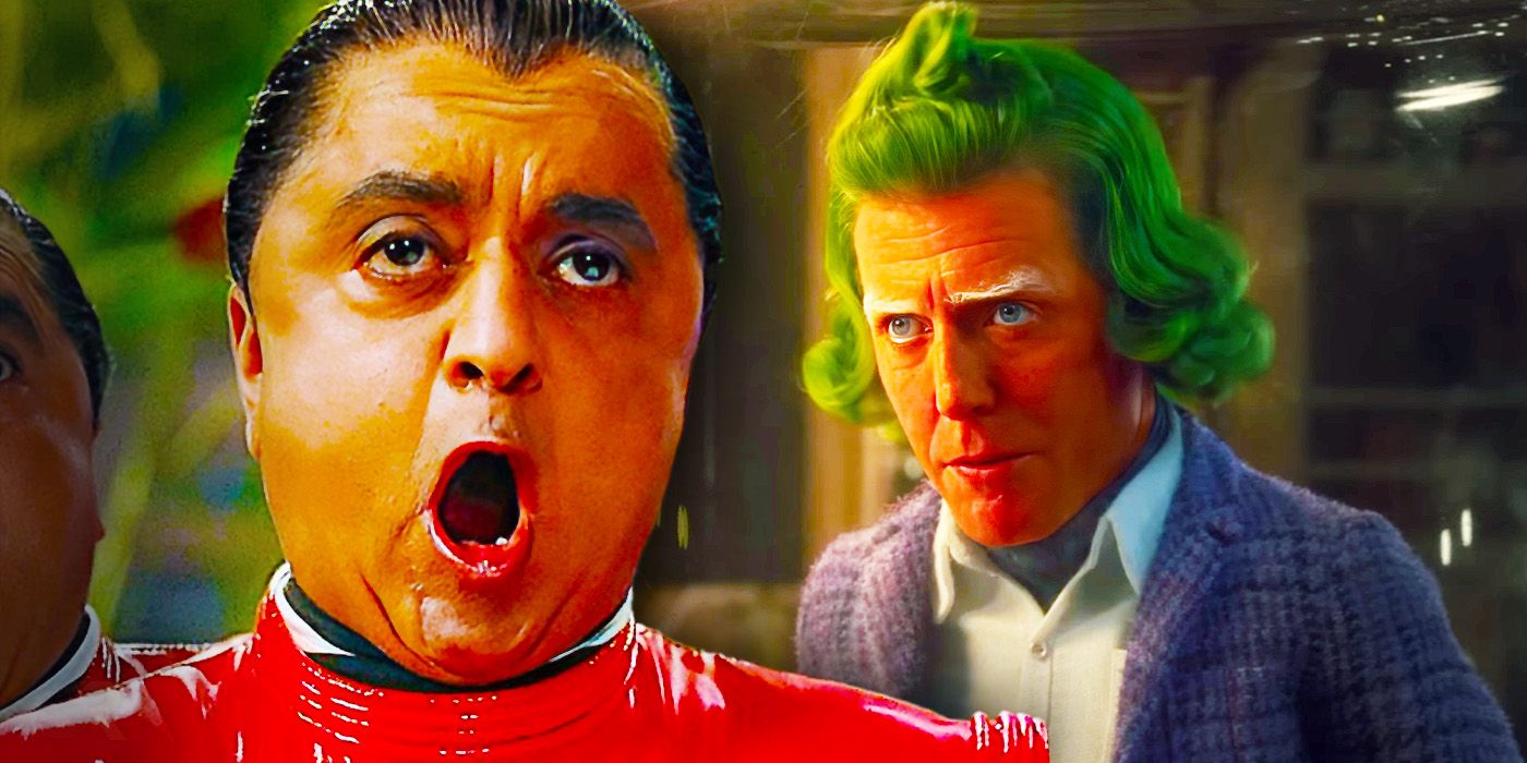 Oompa Loompa from original Charlie and the Chocolate Factory and Hugh Grant's in Wonka
