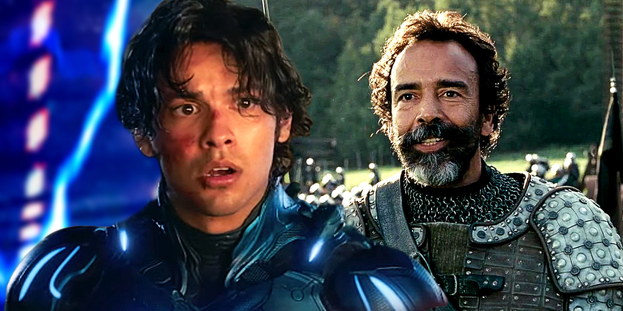 Xolo Mariduena and Damian Alcazar in Blue Beetle