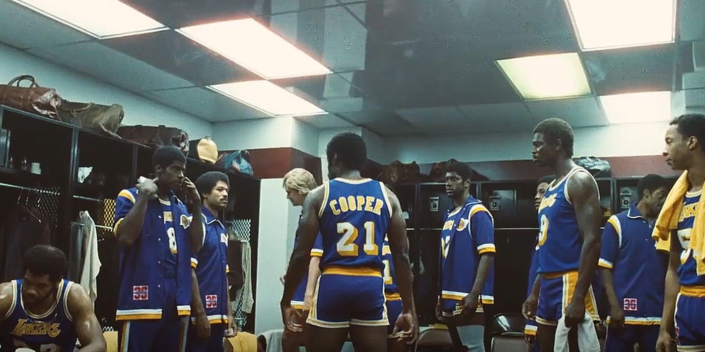 1981 Lakers in locker room in Winning Time season 2