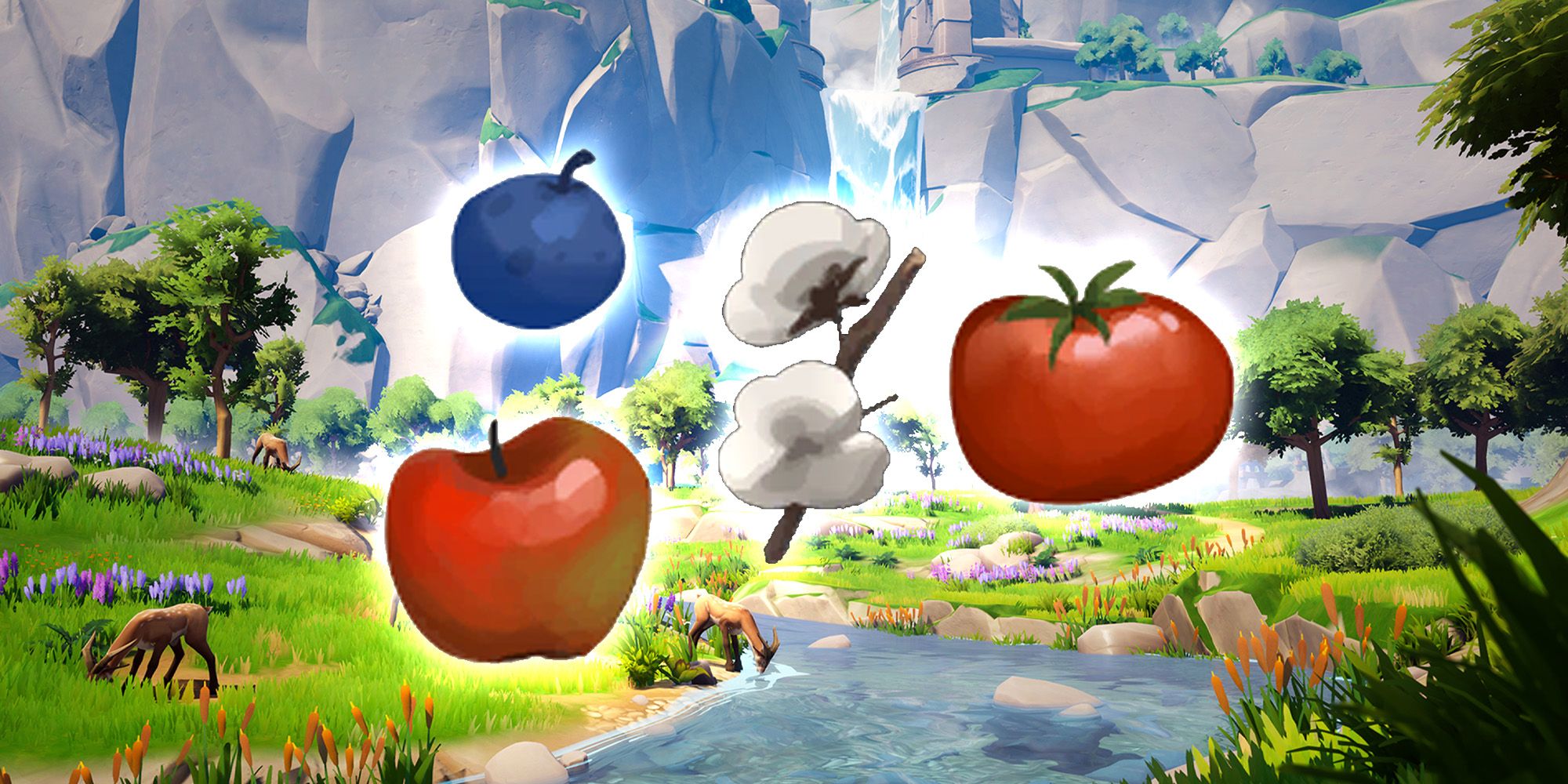 Tomatoes, Blueberries, Apples, &amp; Cotton from Palia