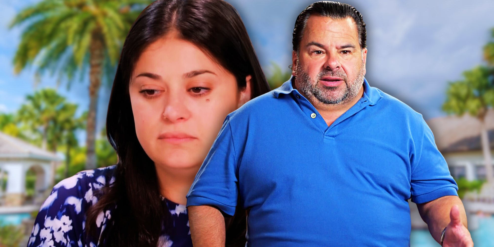 90 Day Fiance's Loren Brovarnik and Big Ed Brown in front of houses and trees