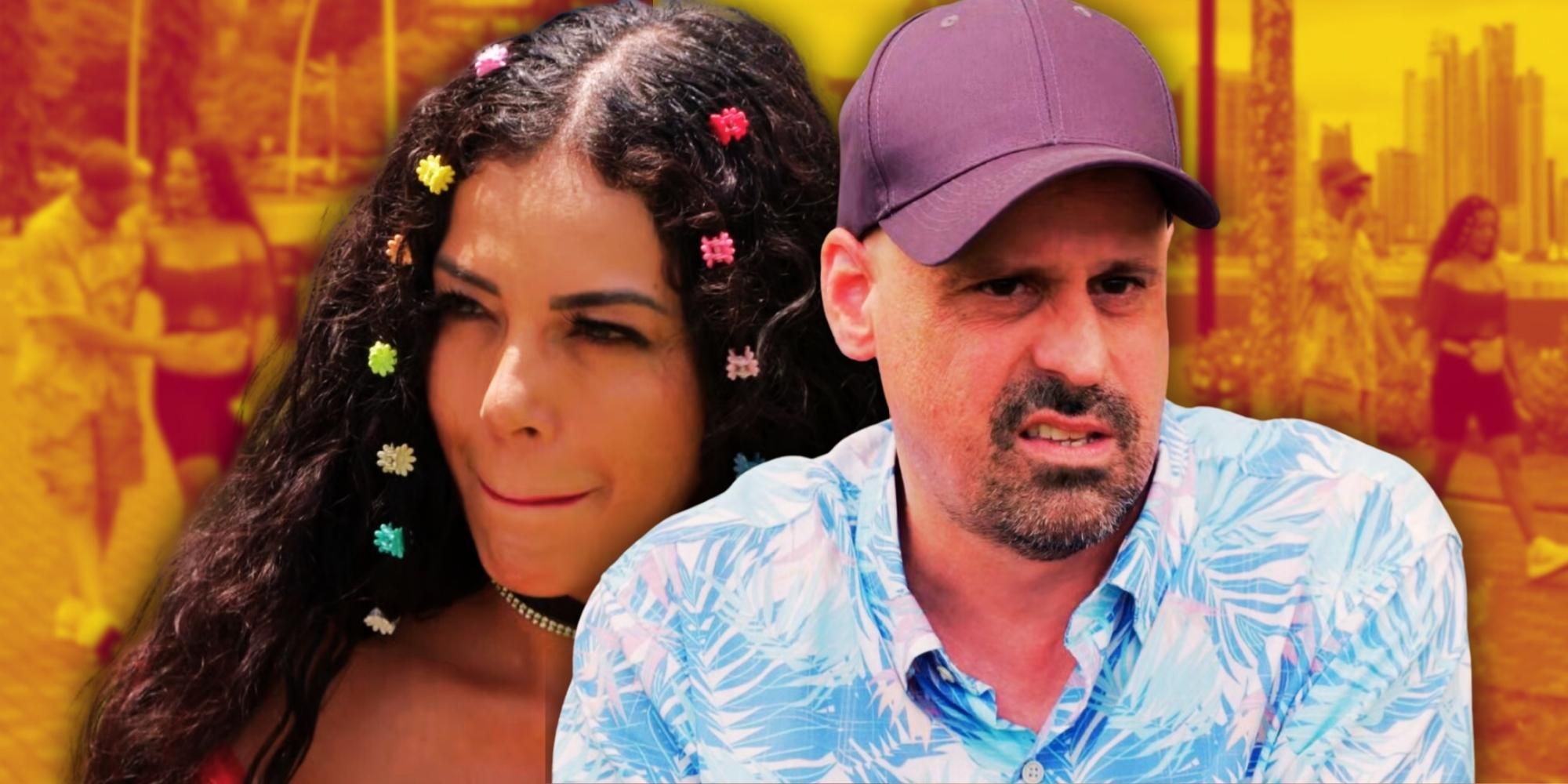 Jasmine Pineda y Gino Palazzolo, prometido de 90 días, lucen disgustados