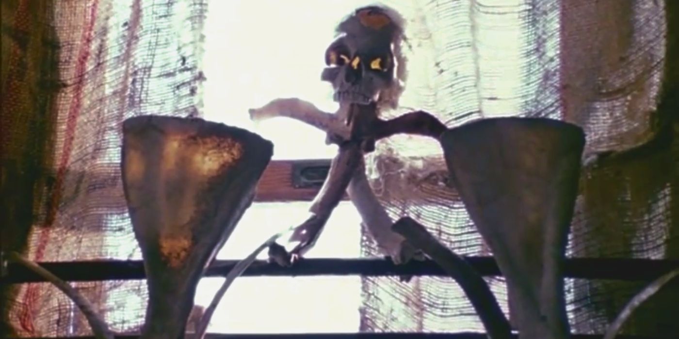 A skeleton chair in Texas Chainsaw Massacre