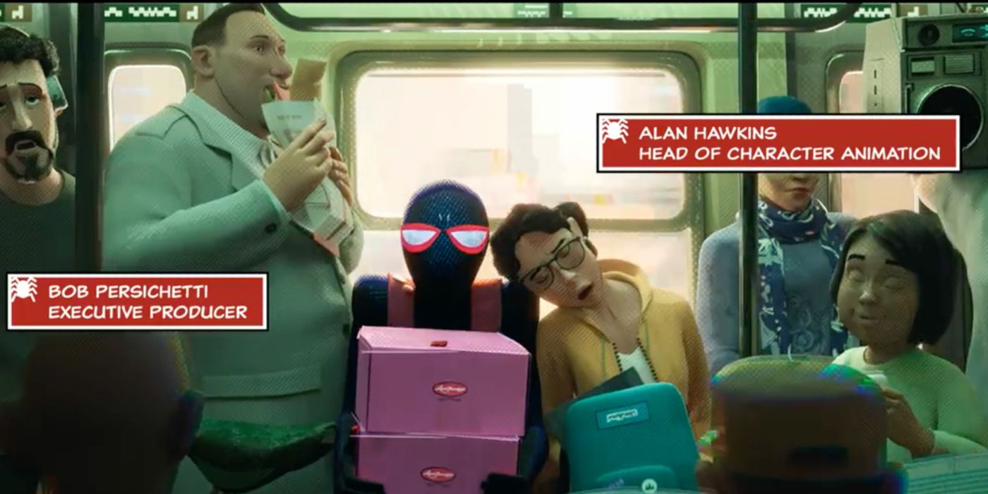 Bob Persichetti and Alan Hawkins' Across the Spider-Verse subway cameos