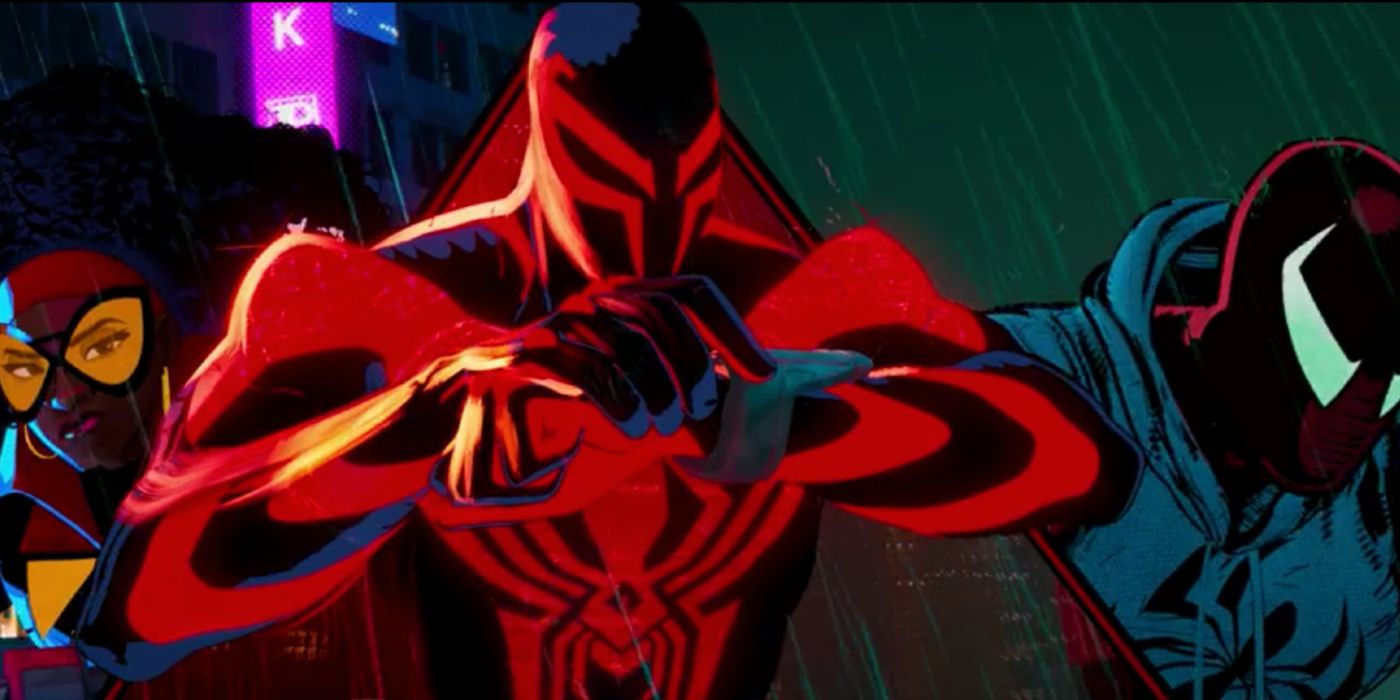 Across The Spiderverse Spider-Man 2099 Spider-Woman Scarlet Spider