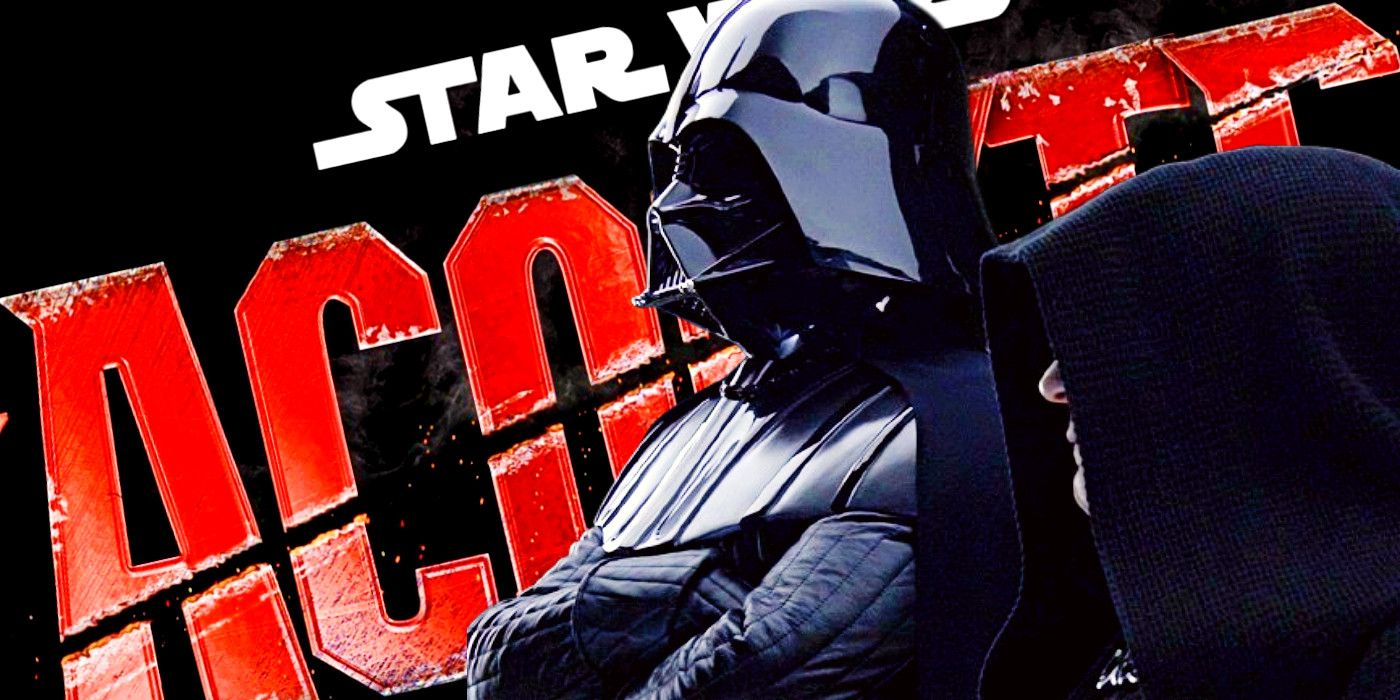 Darth Vader and Emperor Palpatine over the logo for Star Wars: The Acolyte.