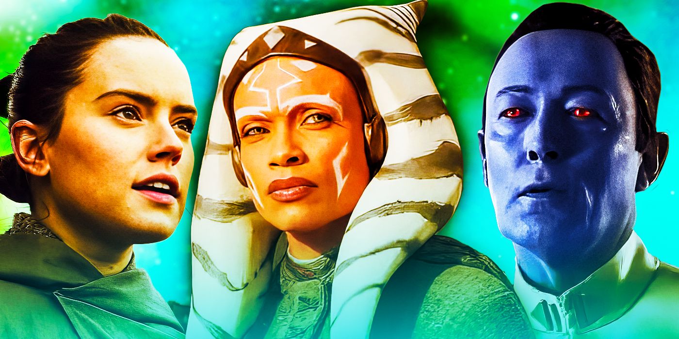 Rey, Ahsoka Tano, and Grand Admiral Thrawn