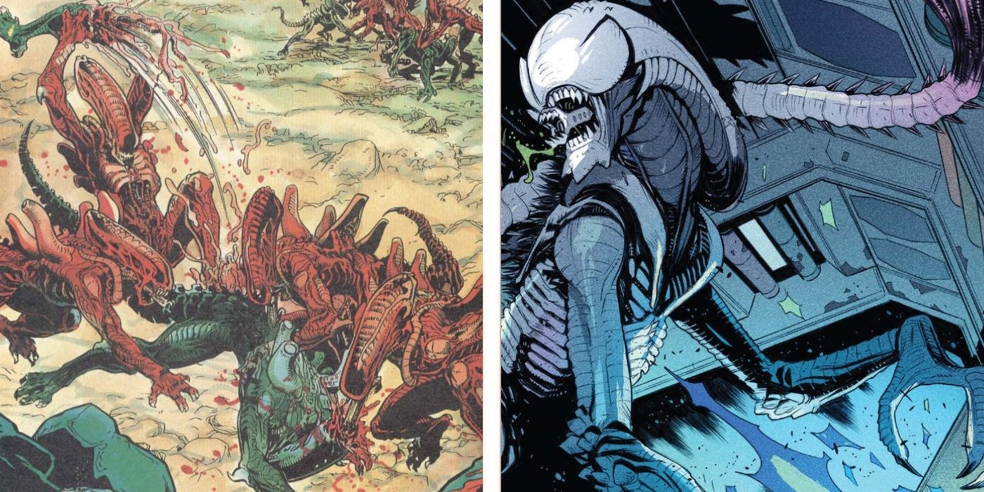 Red and White Xenomorphs.