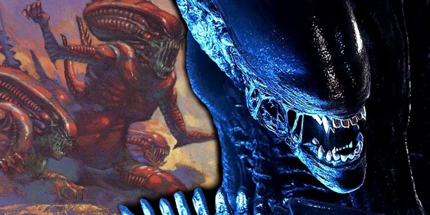 Alien: black and red Xenomorphs.