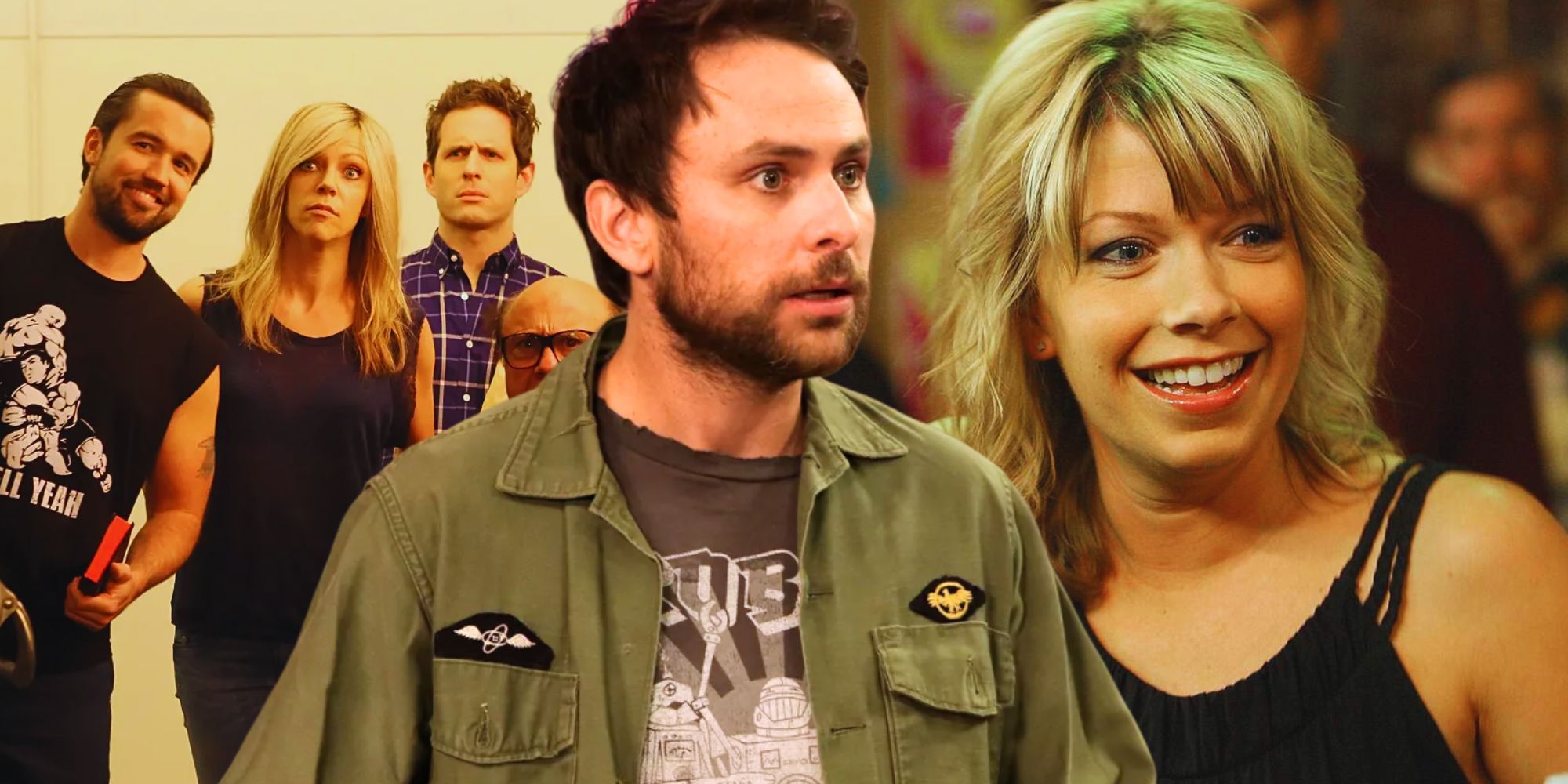 The cast of It's Always Sunny and Mary Elizabeth Ellis