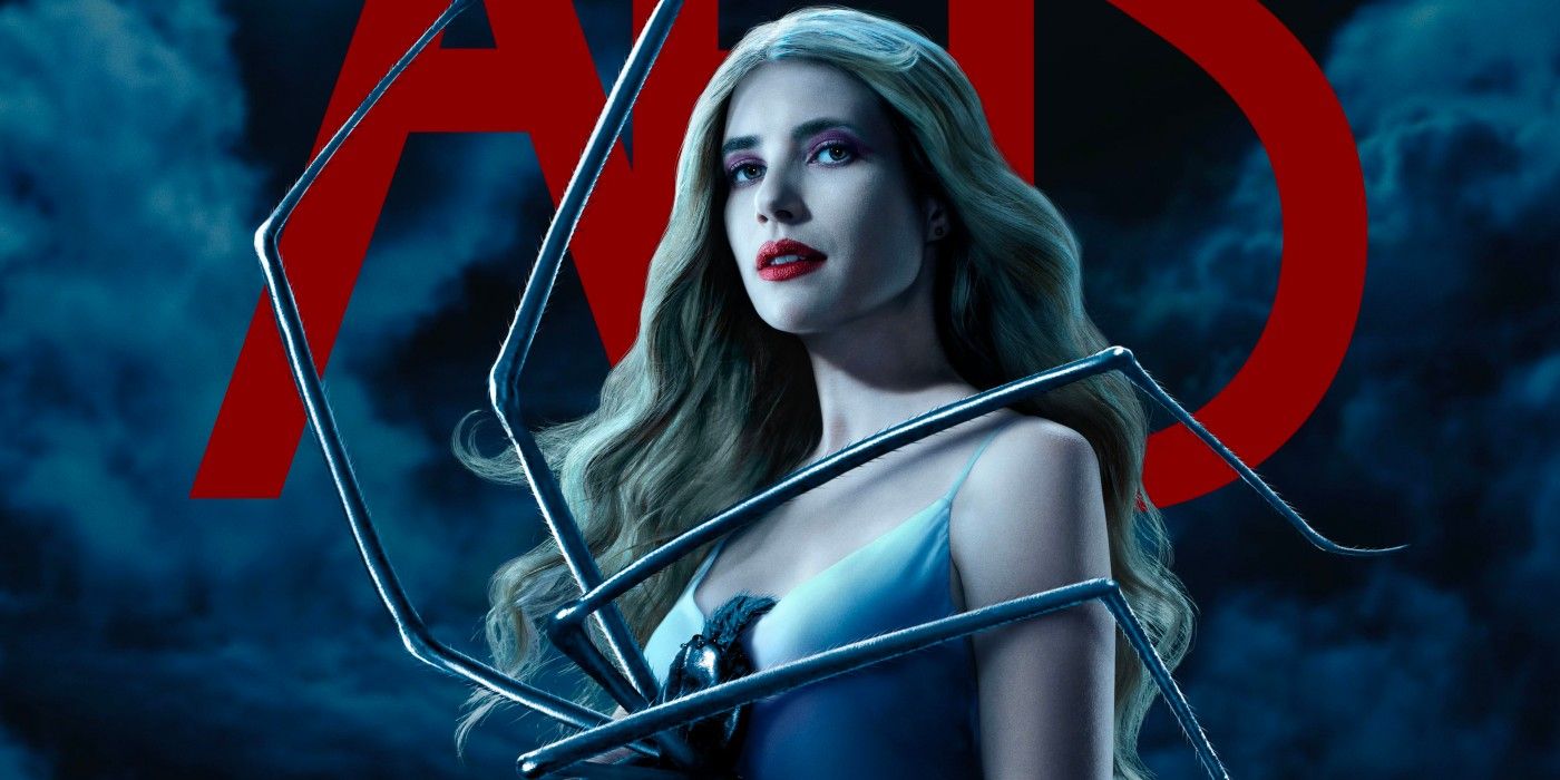 Emma Roberts with a spider over here in the AHS: Delicate poster crop
