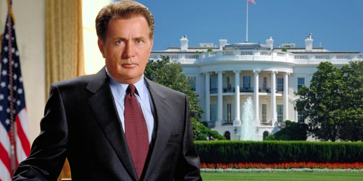An image of the White House and President Jed Barlet in The West Wing