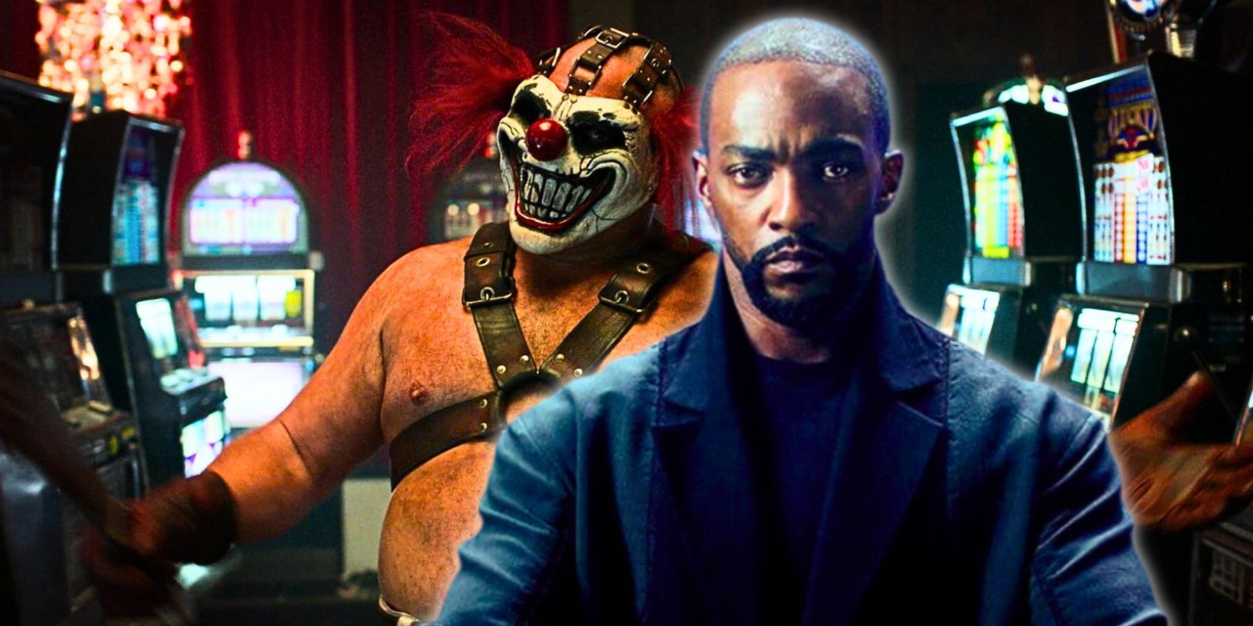 Anthony Mackie as John Doe and Sweet Tooth in Twisted Metal