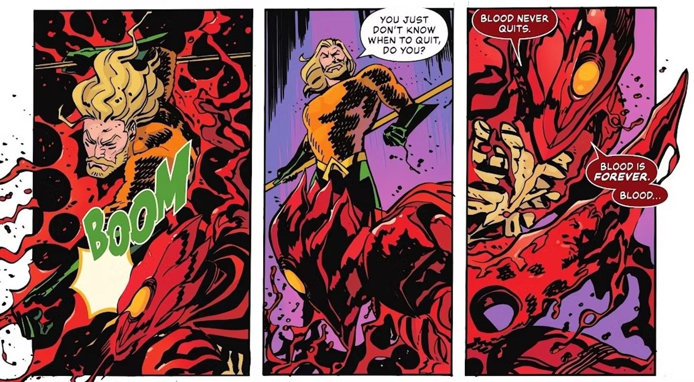 Aquaman Battles a Bloody Sleepless Knight