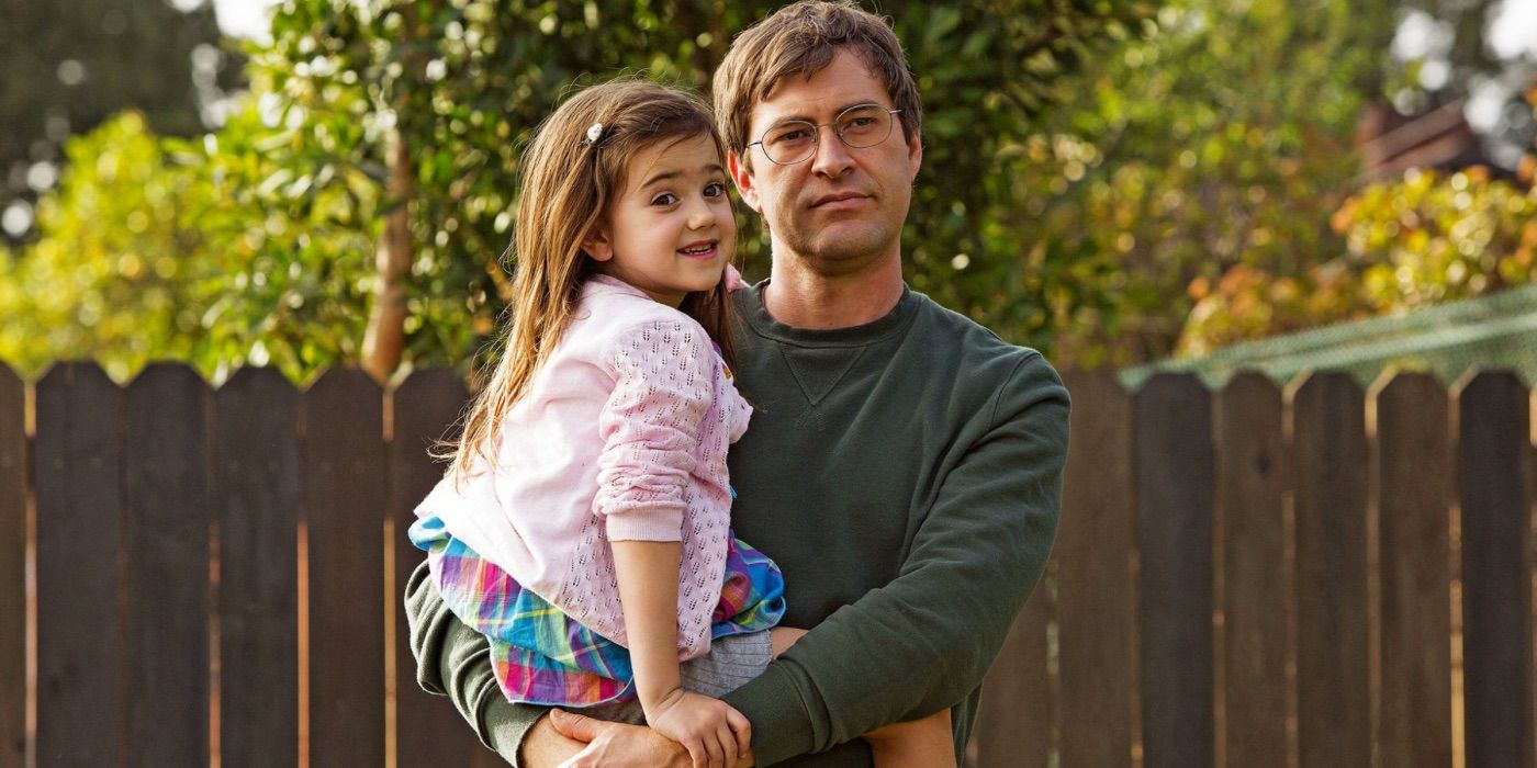 Mark Duplass holds Abby Ryder Fortson in Togetherness