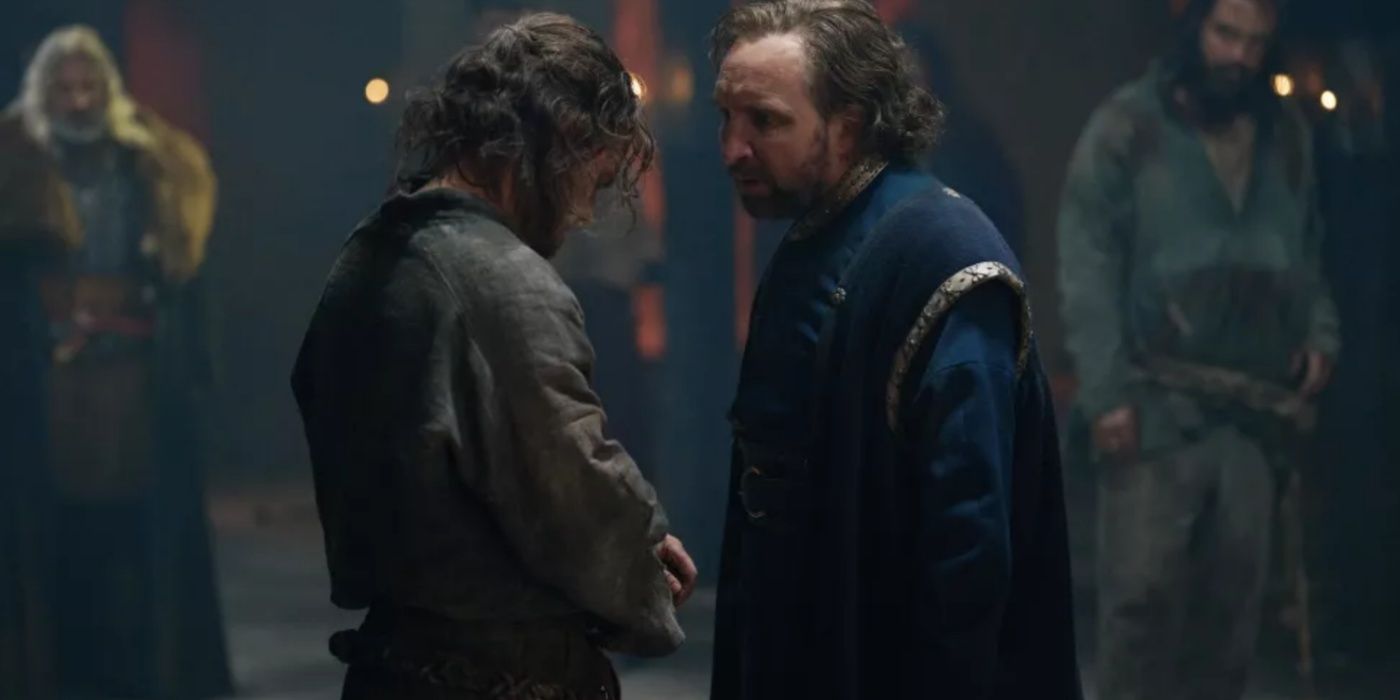 Arthur and Uther talking in The Winter King
