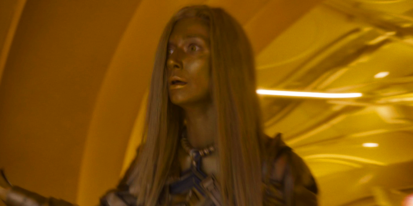 Ayesha about to die in MCU Guardians of the Galaxy Vol. 3