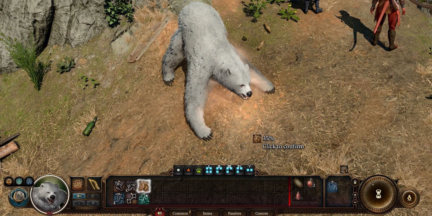 Baldur’s Gate 3 Bear Wild Shape gets ready to attack