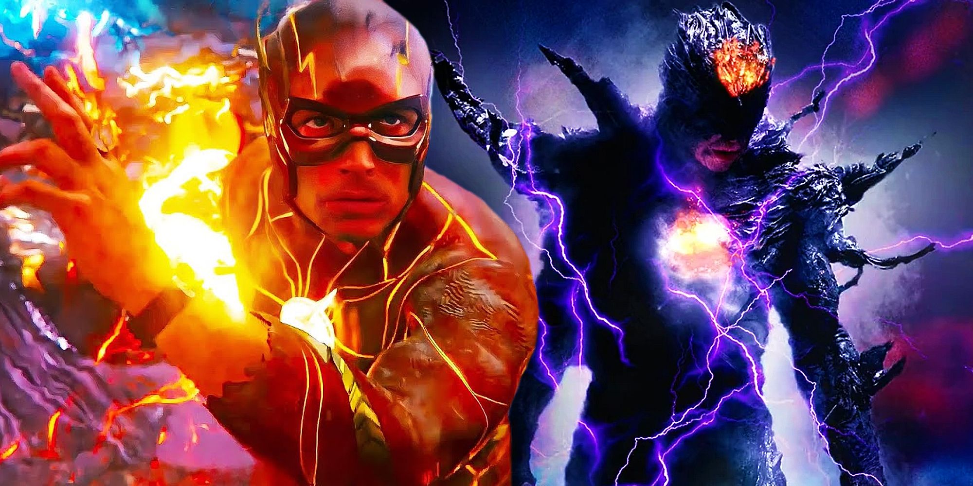 Barry in the Speed Force in The Flash movie next to Dark Flash