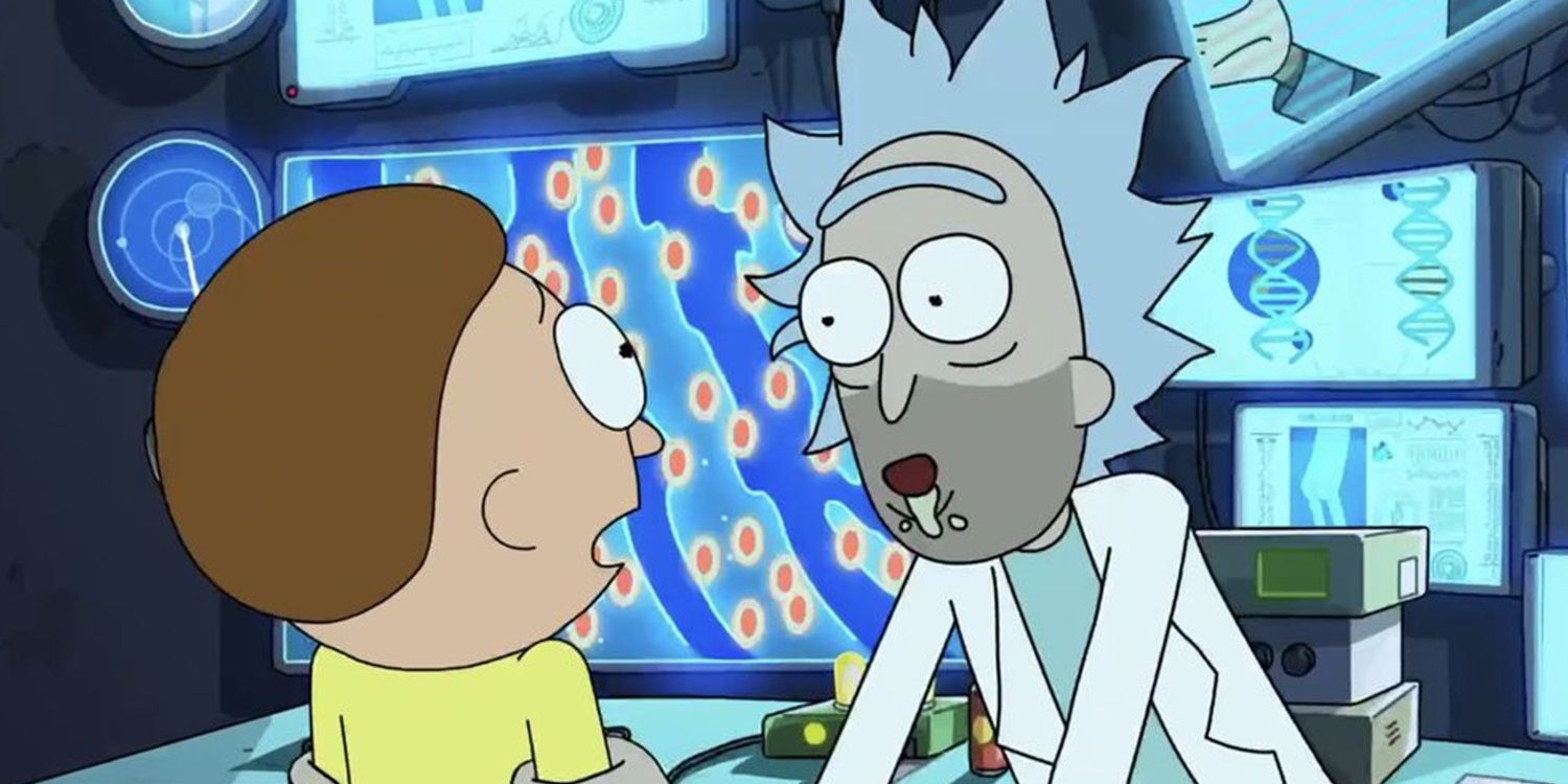 Bearded Rick talks to Morty in Rick and Morty