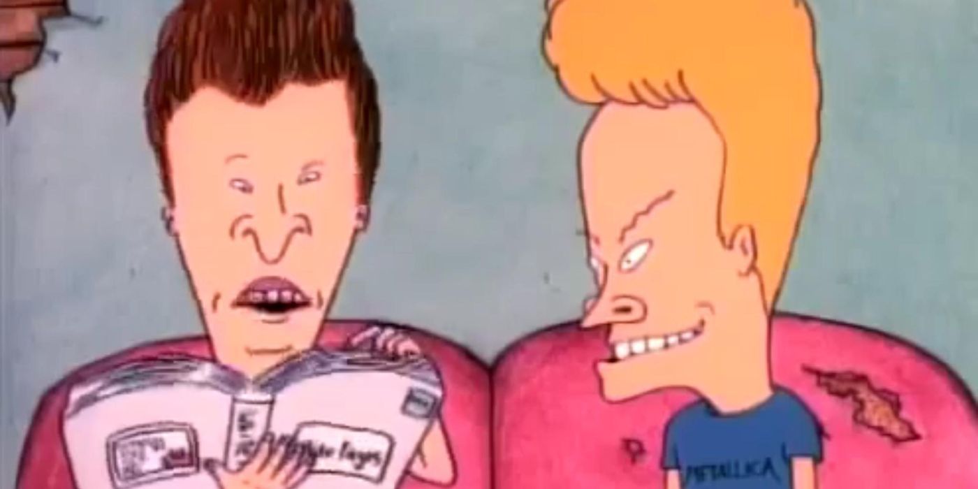 Beavis and Butt-Head reading a phone directory