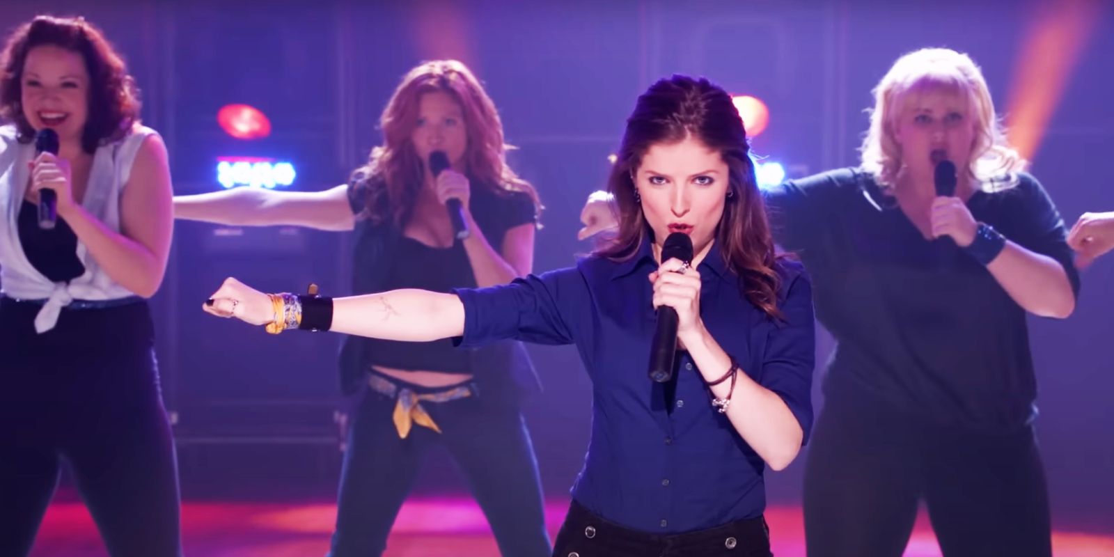 Beca and the Barden Bellas in Pitch Perfect