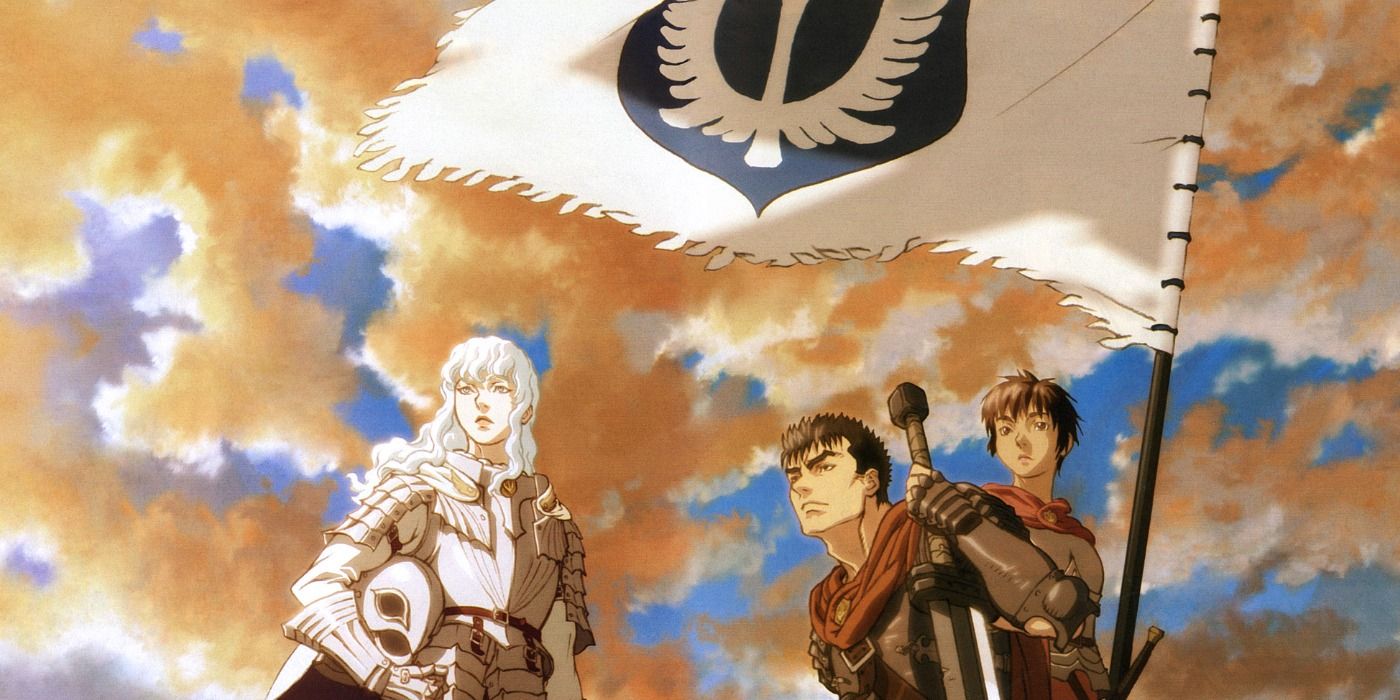 Griffith, Casca, and Guts from Berserk.