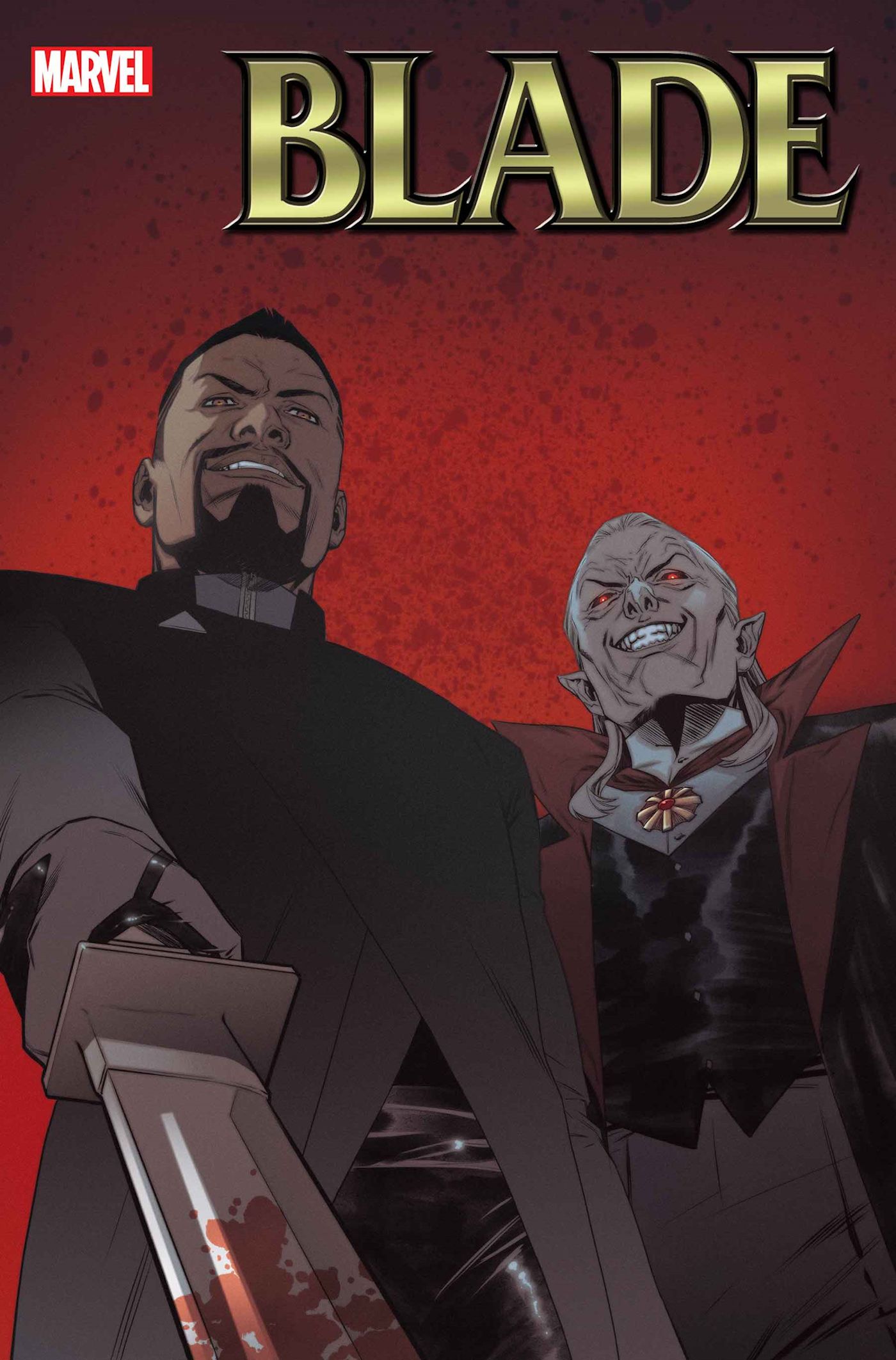 Blade and Dracula in Blade #6 Marvel Comic Cover