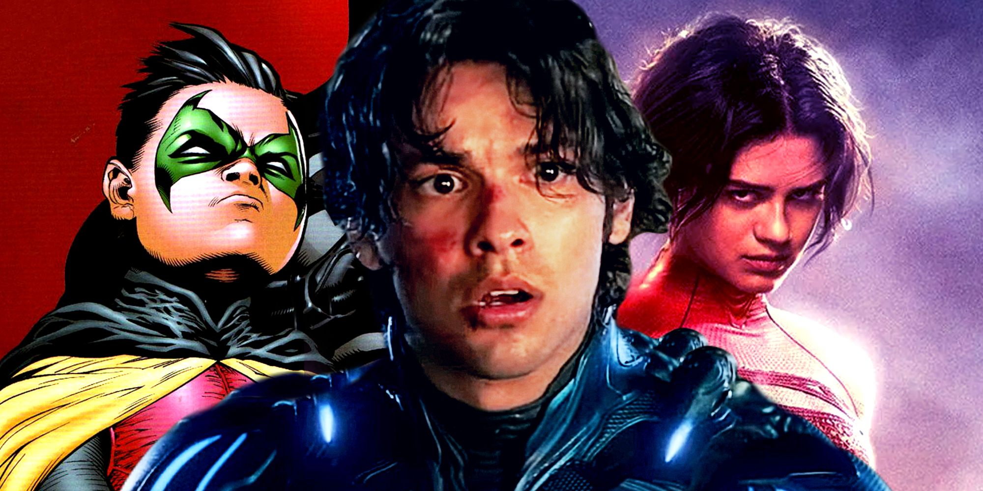 Blue Beetle, Supergirl, and Damian Wayne as Teen Titans Members